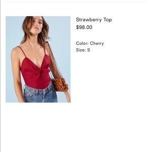 Reformation Tops - Reformation "strawberry" top size S Reformation Tops - Reformation "strawberry" top size S